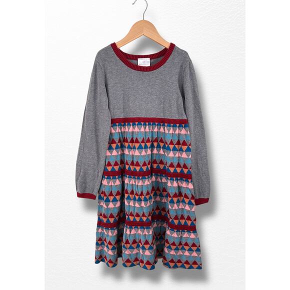 Hanna Andersson Geo Twirly Sweater Dress, Size 8 - Picture 3 of 8